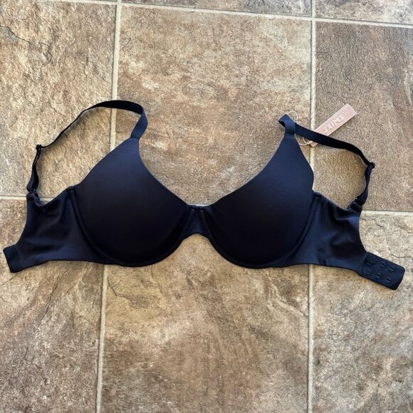 Skims Fits Everybody Scoop Plunge Bra Onyx Size 32H